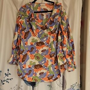 First Love Colorful Floral Blouse